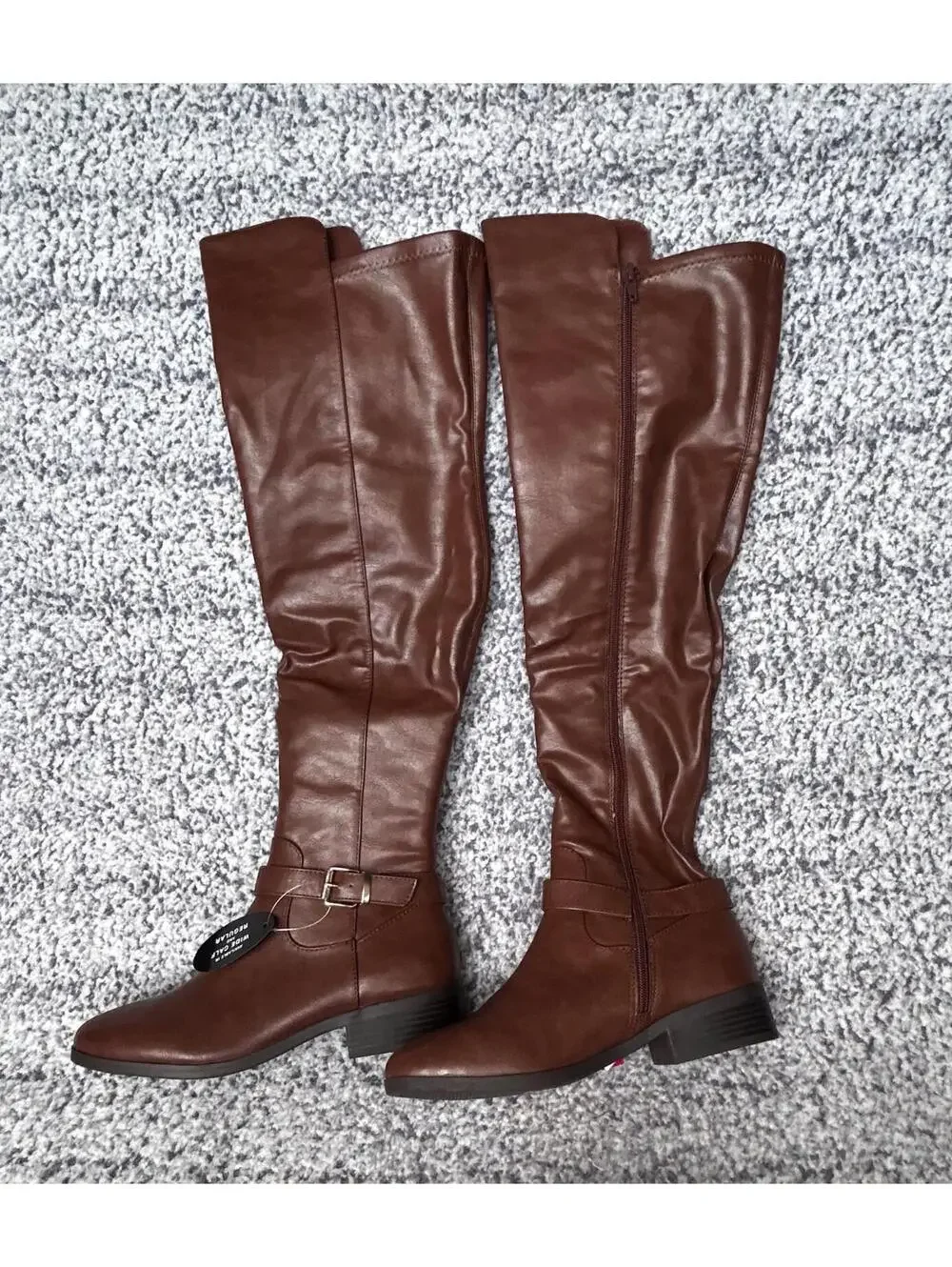 Style & Co Women's Brown Charlaa Buckled Over-The-Knee Boots Shoe Size 7.5M